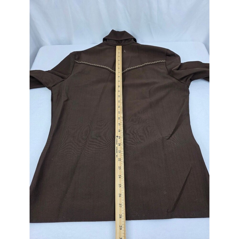 Tregus Westwear Men's Brown Western Snap Front Shirt Size 42 Vintage 3568 - Picture 8 of 13